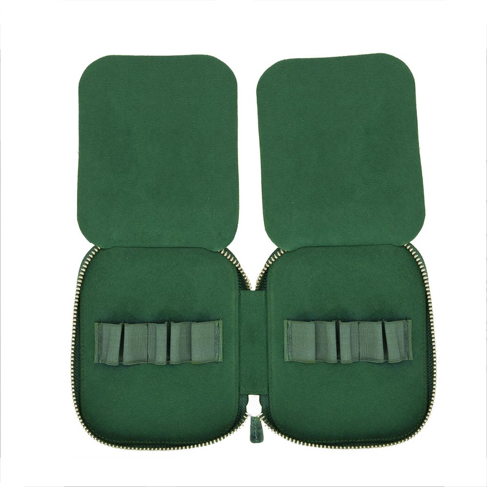 Galen Leather Crazy Horse Green Zippered Pen Pouch (Tenfold) Galen Leather Crazy Horse Green Zippered Pen Pouch (Tenfold)