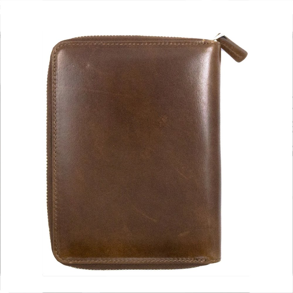 Galen Leather Chocolate Brown Zippered Pen Pouch (Fivefold) Galen Leather Chocolate Brown Zippered Pen Pouch (Fivefold)