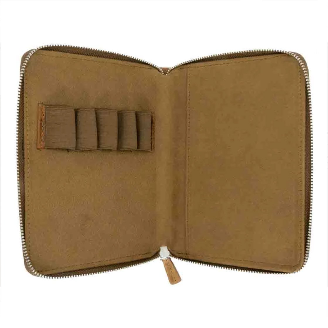 Galen Leather Crazy Horse Brown Zippered Pen Pouch (Fivefold) Galen Leather Crazy Horse Brown Zippered Pen Pouch (Fivefold)