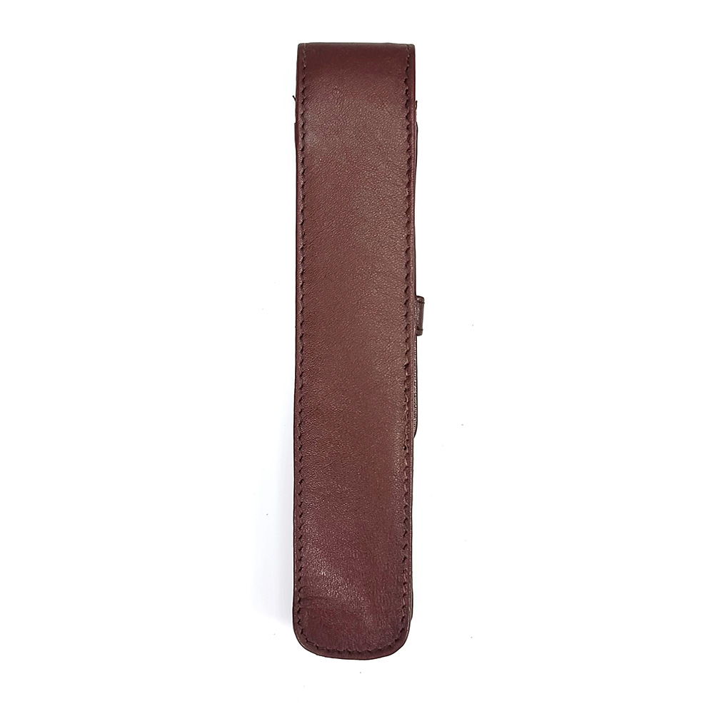 Girologio Antique Brown Leather Pen Case (Single) Girologio Antique Brown Leather Pen Case (Single)