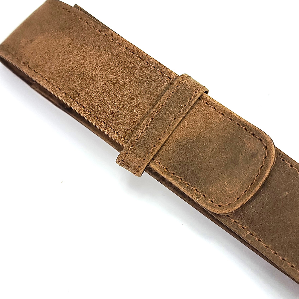 Girologio Saddle Tan Leather Pen Case (Single) Girologio Saddle Tan Leather Pen Case (Single)