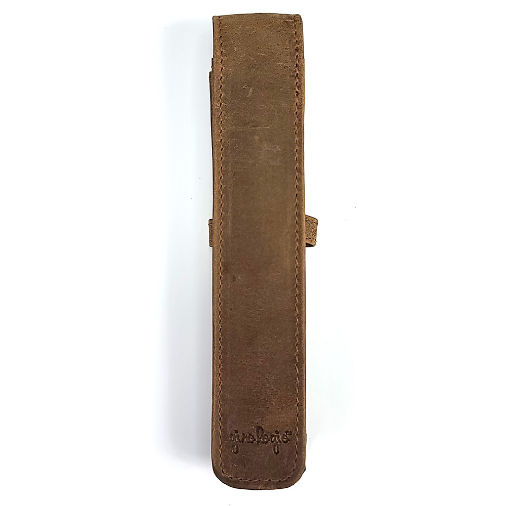 Girologio Saddle Tan Leather Pen Case (Single) Girologio Saddle Tan Leather Pen Case (Single)