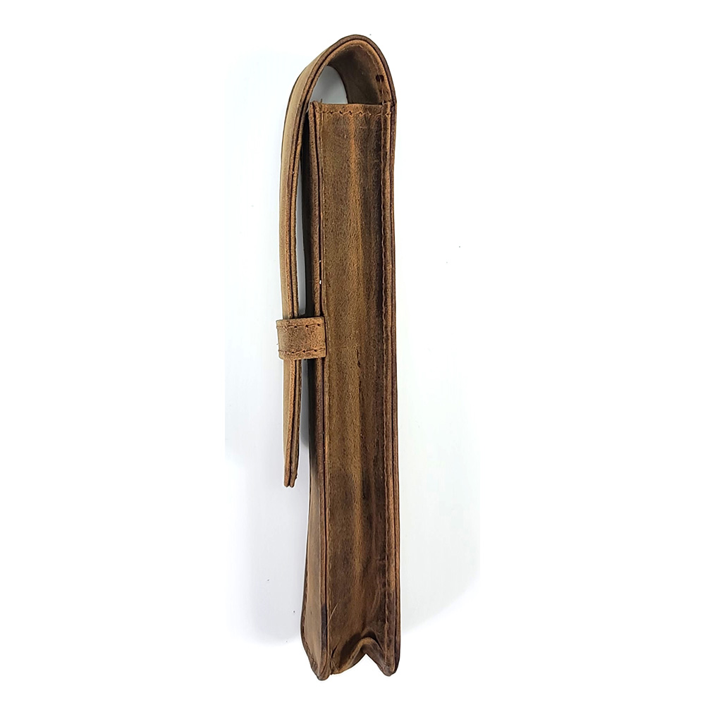 Girologio Saddle Tan Leather Pen Case (Single) Girologio Saddle Tan Leather Pen Case (Single)