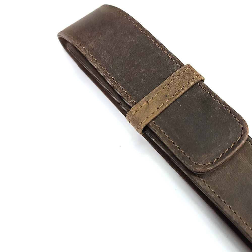 Girologio Bomber Brown Leather Pen Case (Single) Girologio Bomber Brown Leather Pen Case (Single)