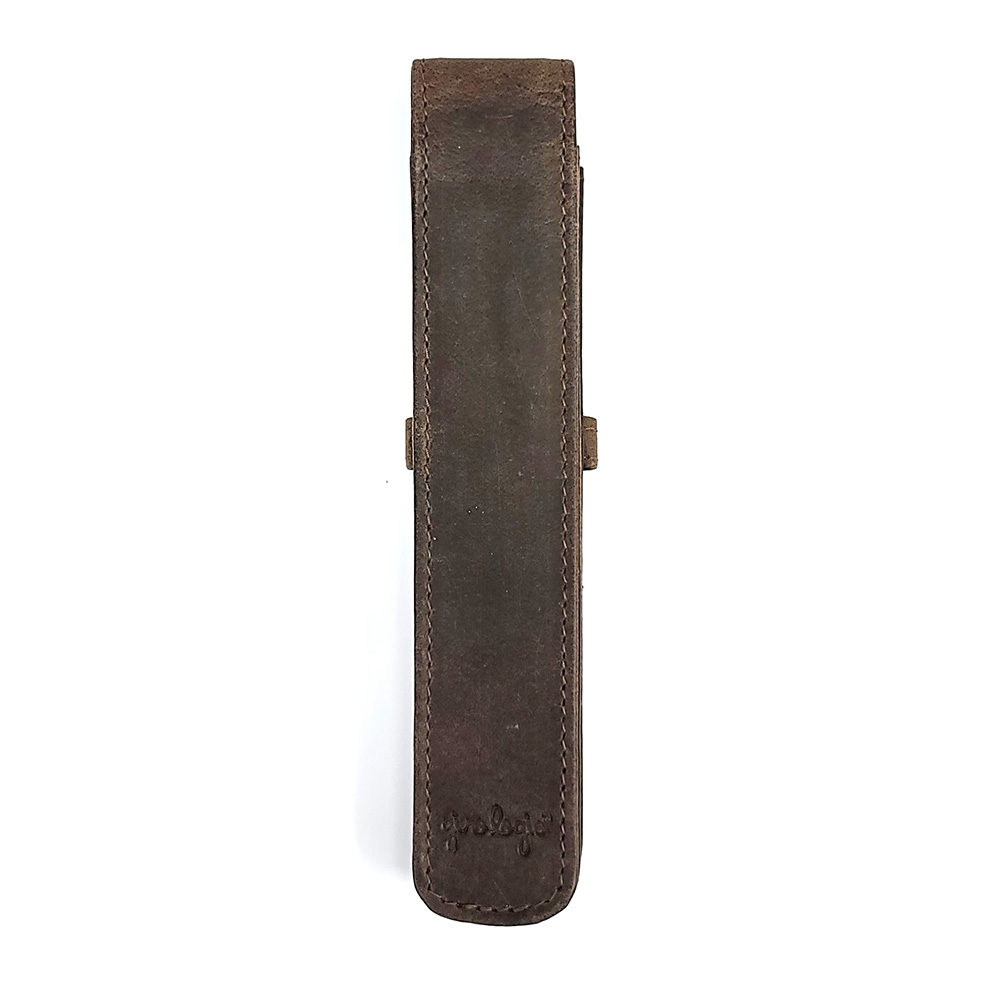 Girologio Bomber Brown Leather Pen Case (Single) Girologio Bomber Brown Leather Pen Case (Single)