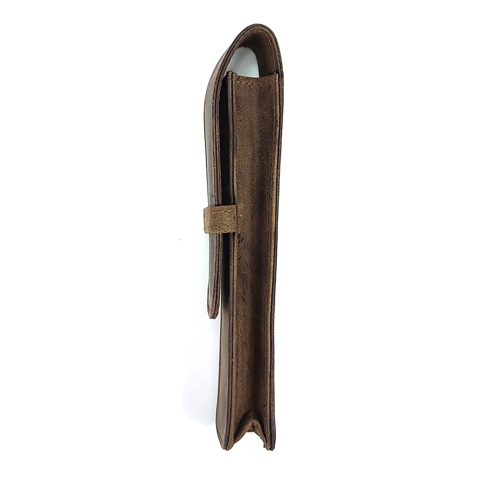 Girologio Bomber Brown Leather Pen Case (Single) Girologio Bomber Brown Leather Pen Case (Single)