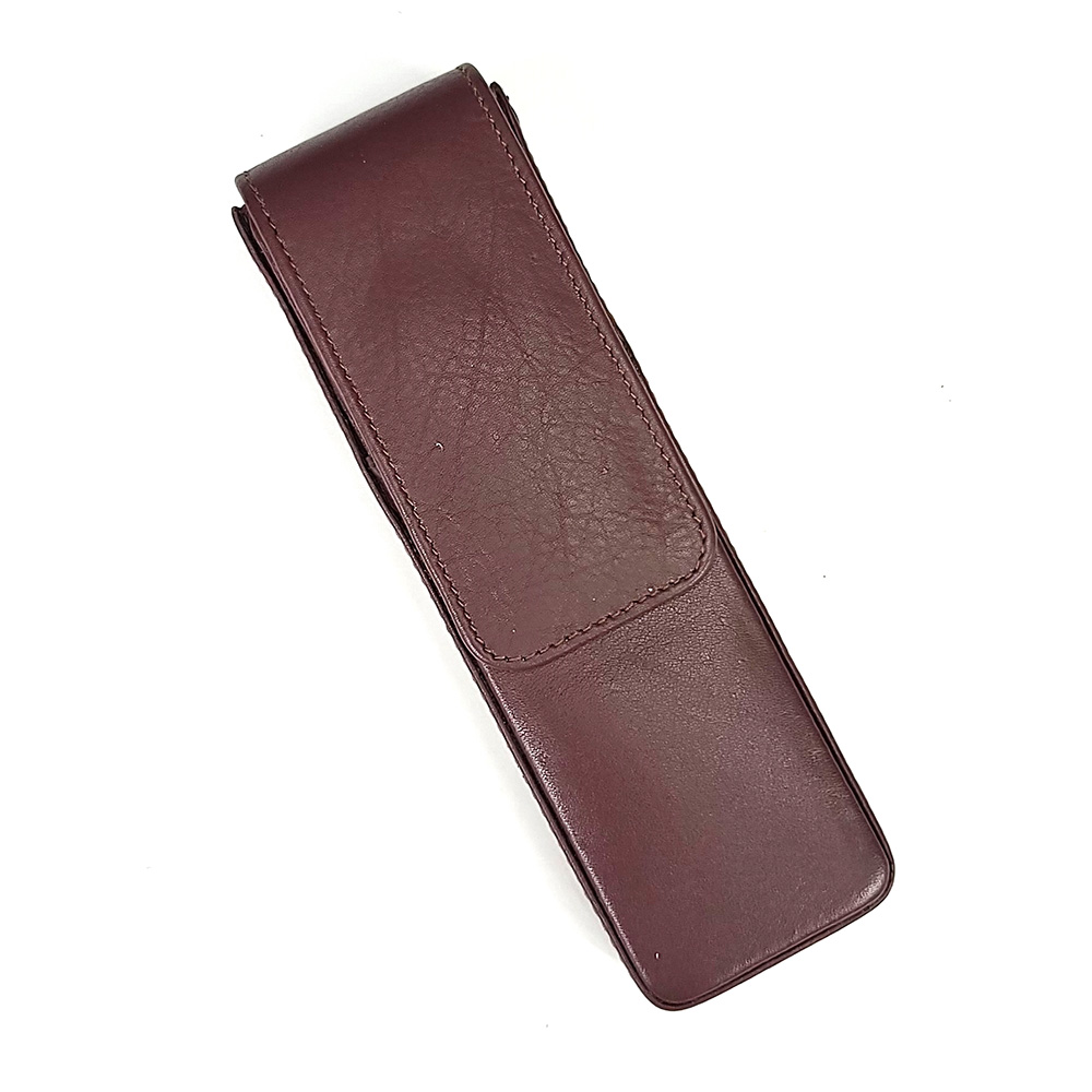 Girologio Antique Brown Magnetic Leather Pen Case (Double) Girologio Antique Brown Magnetic Leather Pen Case (Double)