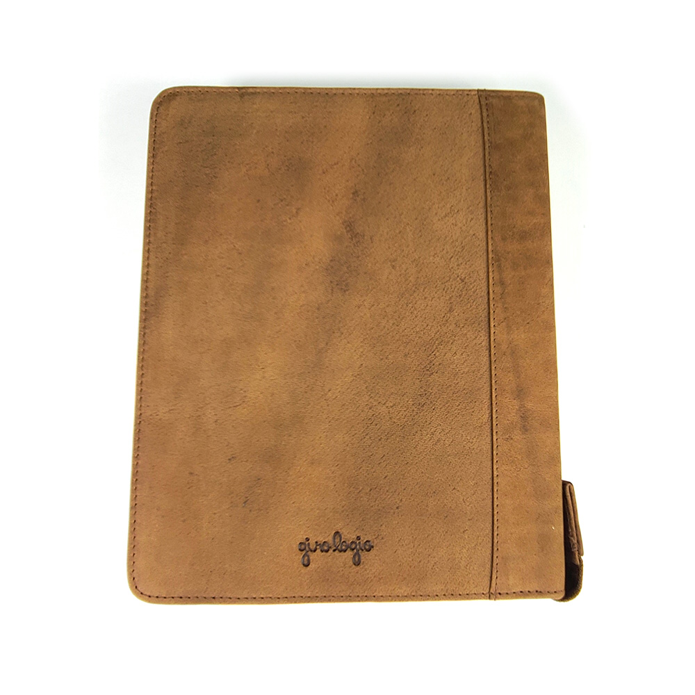 Girologio Saddle Tan Zippered Leather Pen Case (24 pens)