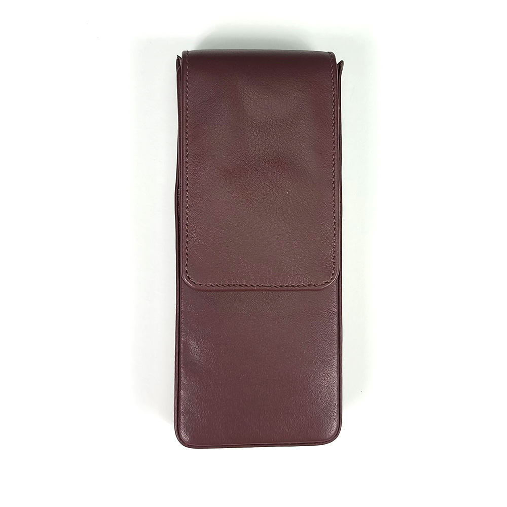 Girologio Antique Brown Magnetic Leather Pen Case (3 pens) Girologio Antique Brown Magnetic Leather Pen Case (3 pens)