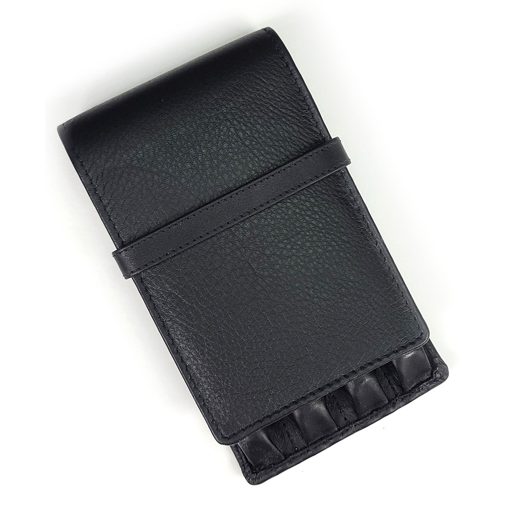 Girologio Black Leather Pen Case (4 pens)