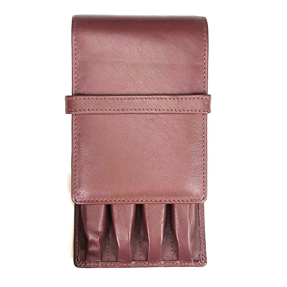 Girologio Antique Brown Leather Pen Case (4 pens) Girologio Antique Brown Leather Pen Case (4 pens)