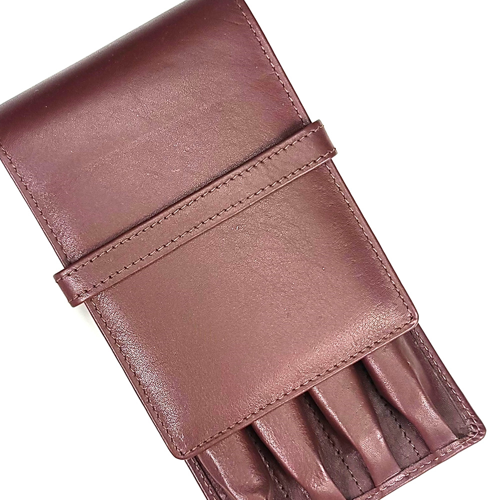 Girologio Antique Brown Leather Pen Case (4 pens) Girologio Antique Brown Leather Pen Case (4 pens)