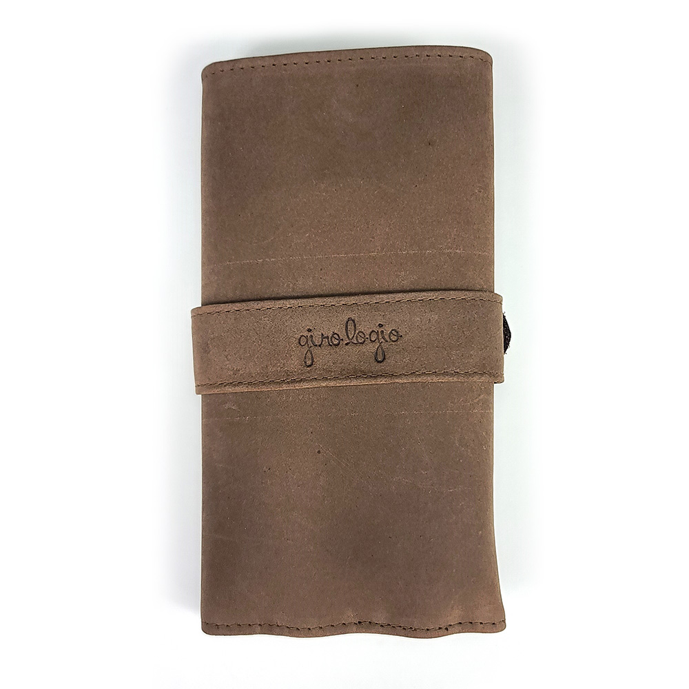 Girologio Saddle Tan Leather Pen Wrap (6 pens) Girologio Saddle Tan Leather Pen Wrap (6 pens)