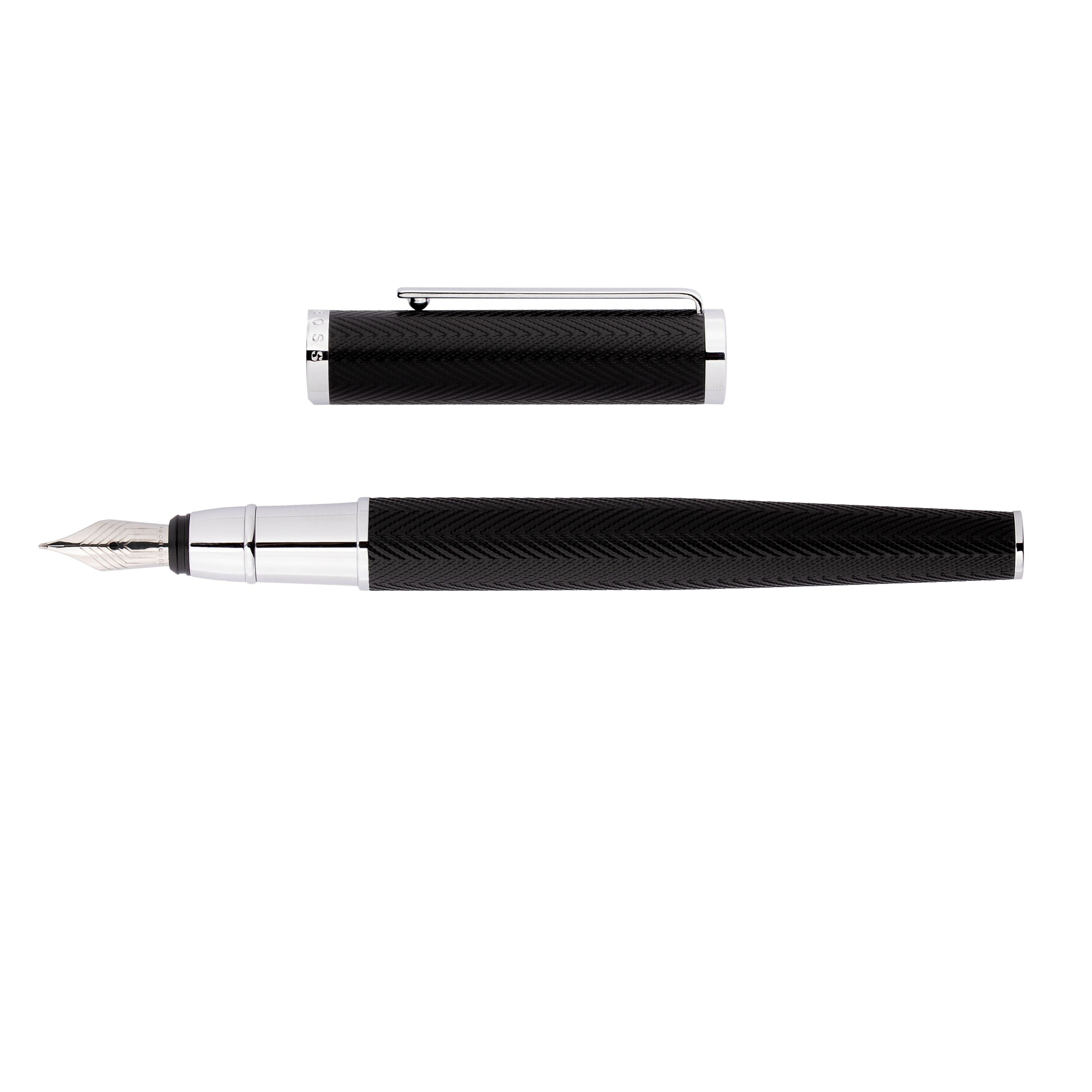 Hugo Boss Formation Herringbone Chrome Fountain pen