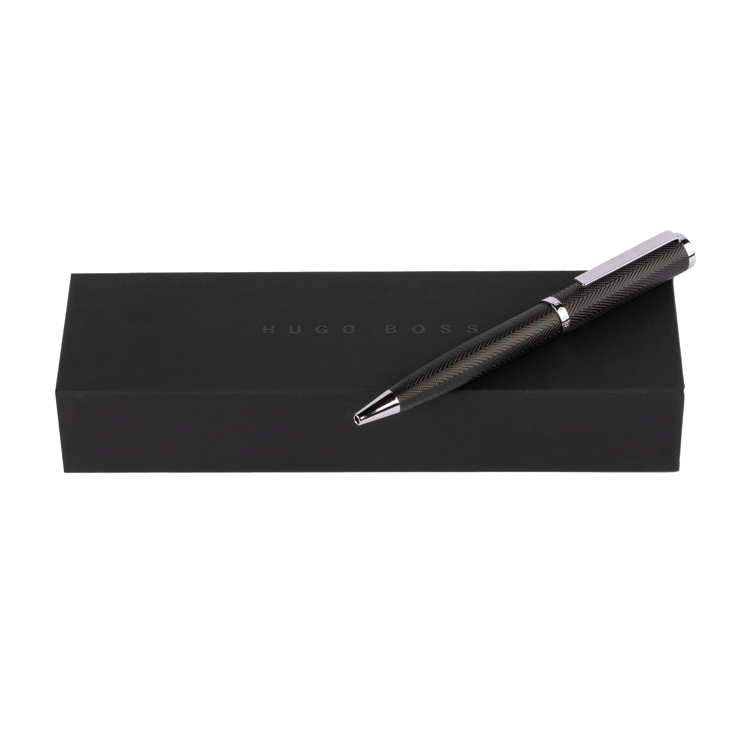 Hugo Boss Formation Herringbone Chrome Ballpoint Hugo Boss Formation Herringbone Chrome Ballpoint