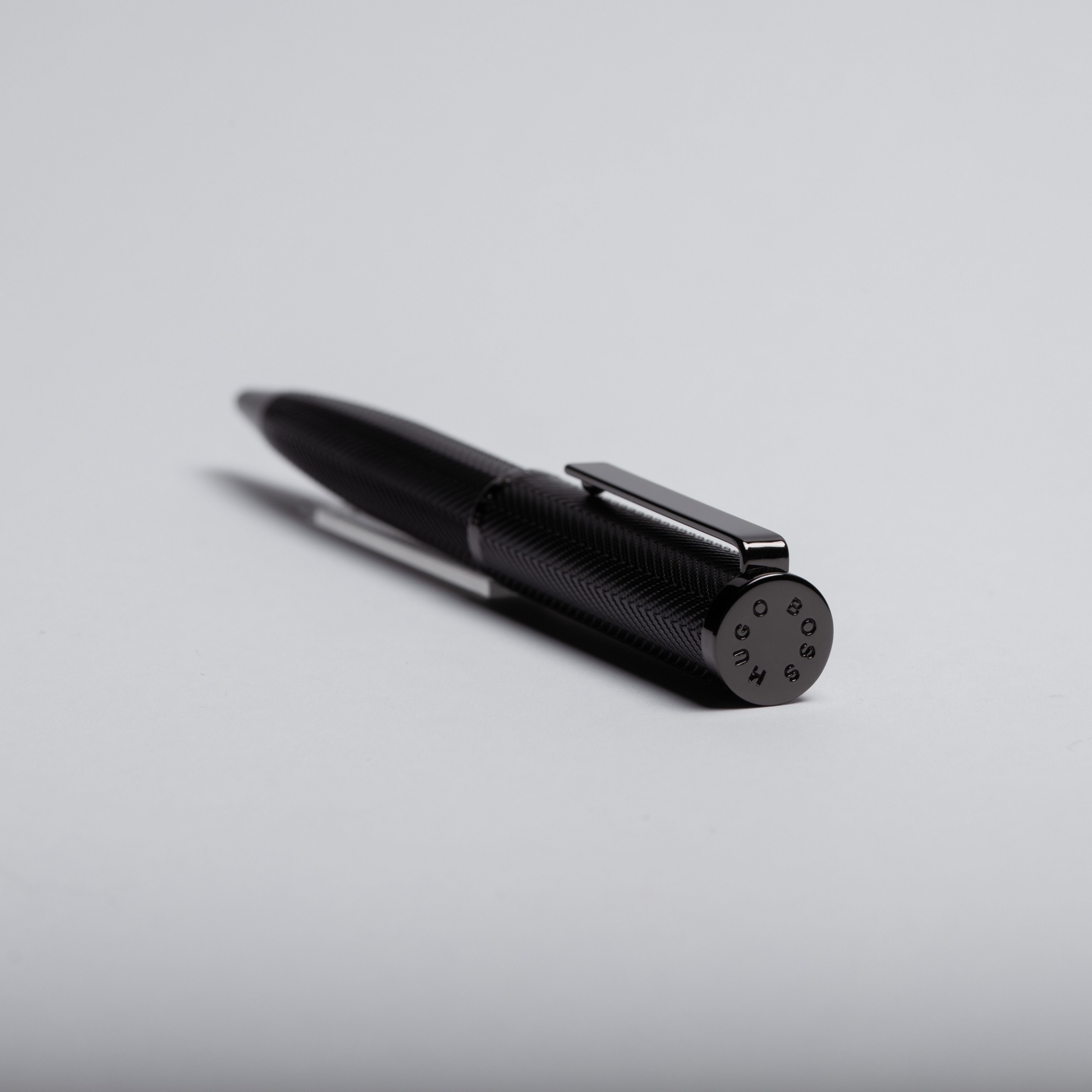 Hugo Boss Formation Herringbone Gunmetal Ballpoint