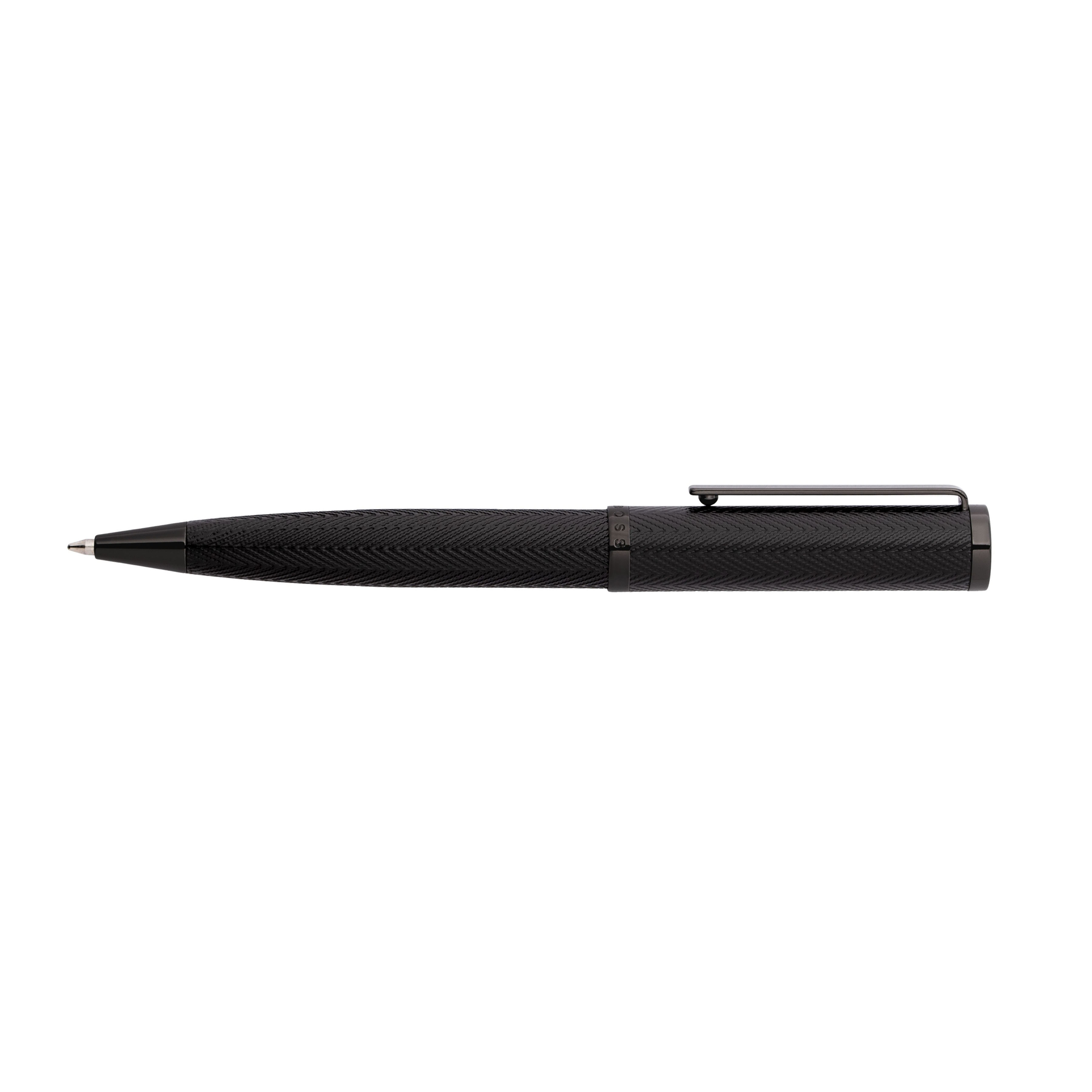 Hugo Boss Formation Herringbone Gunmetal Ballpoint