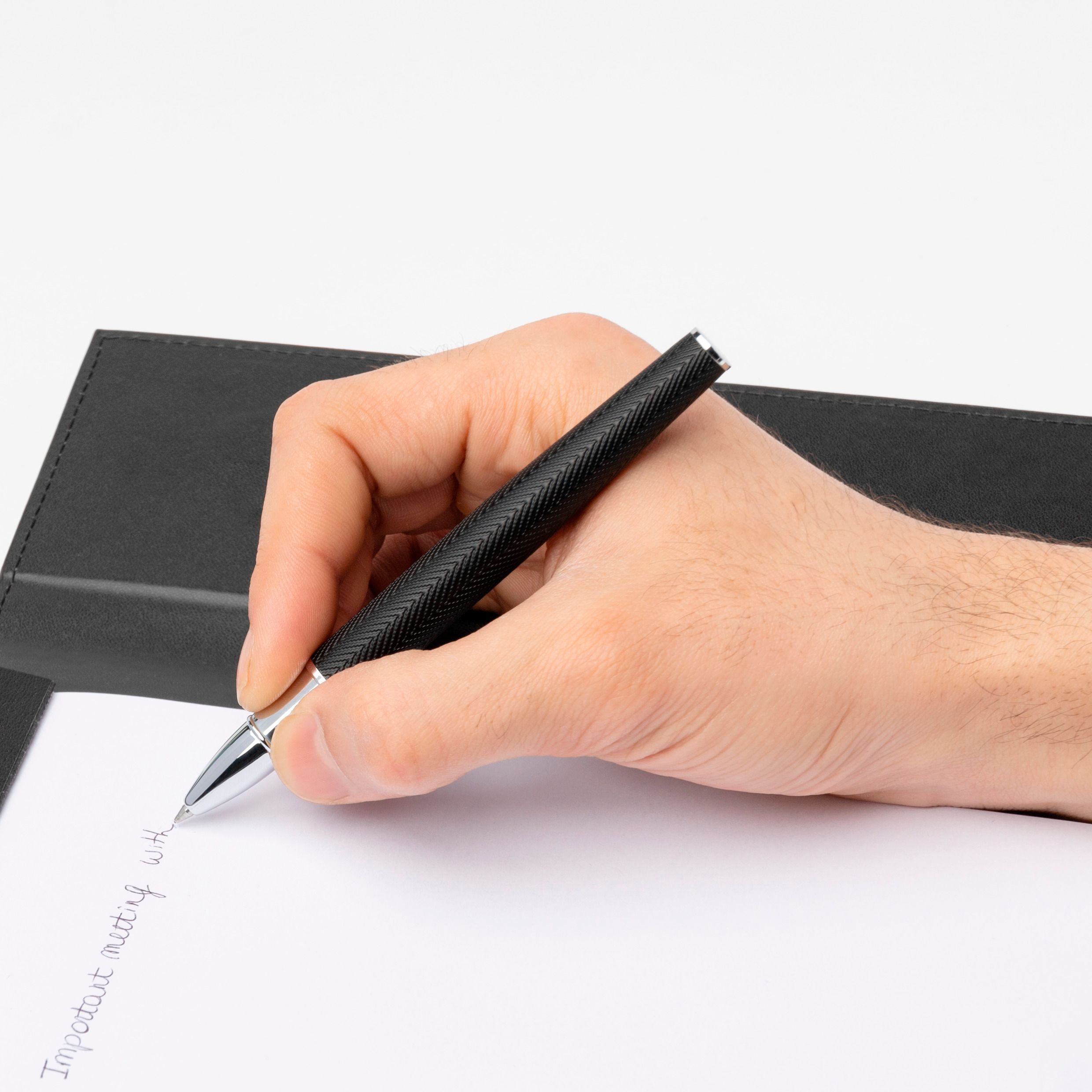 Hugo Boss Formation Herringbone Chrome Rollerball