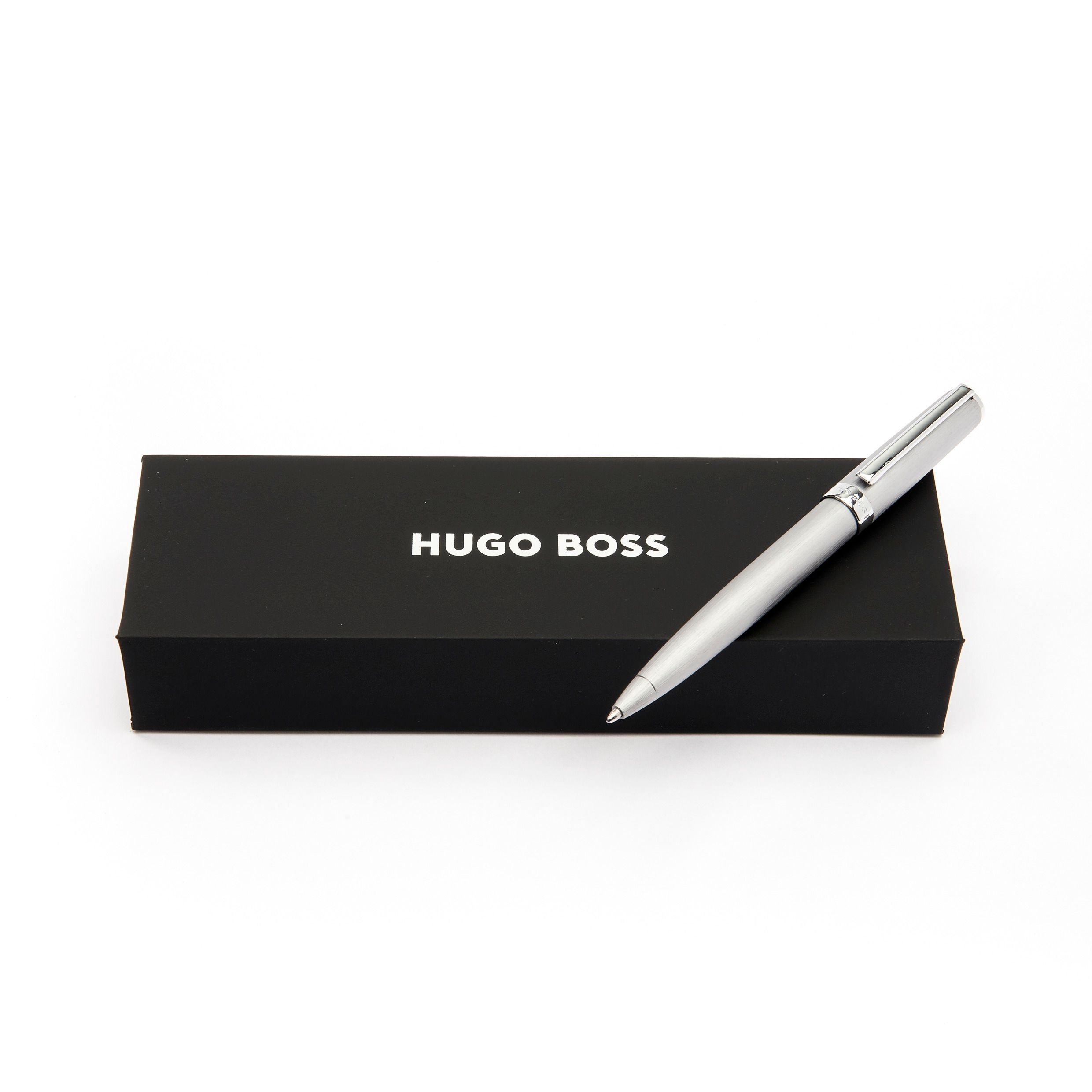 Hugo Boss Gear Brushed Chrome Ballpoint Hugo Boss Gear Brushed Chrome Ballpoint