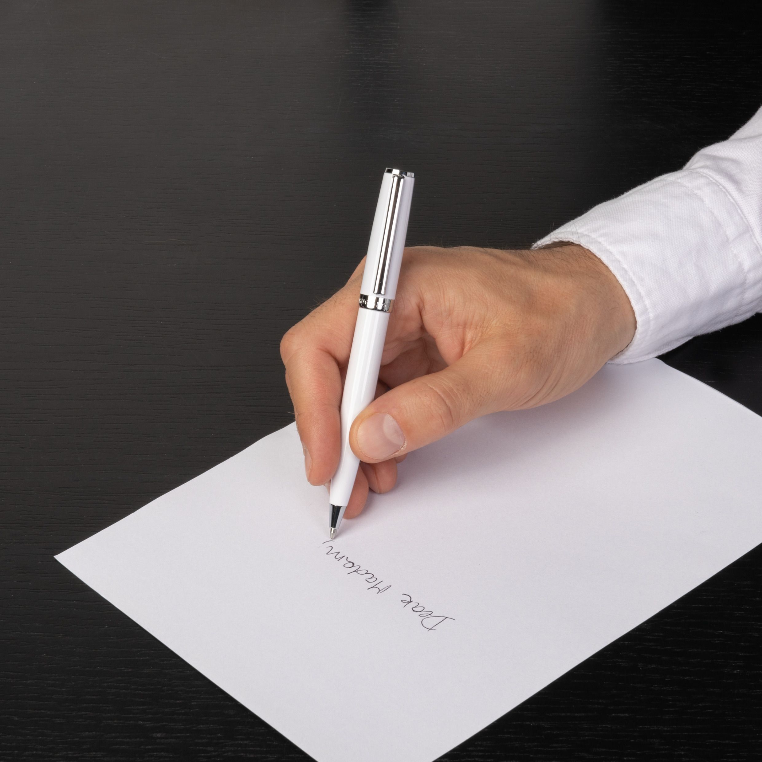 Hugo Boss Gear Icon White Ballpoint