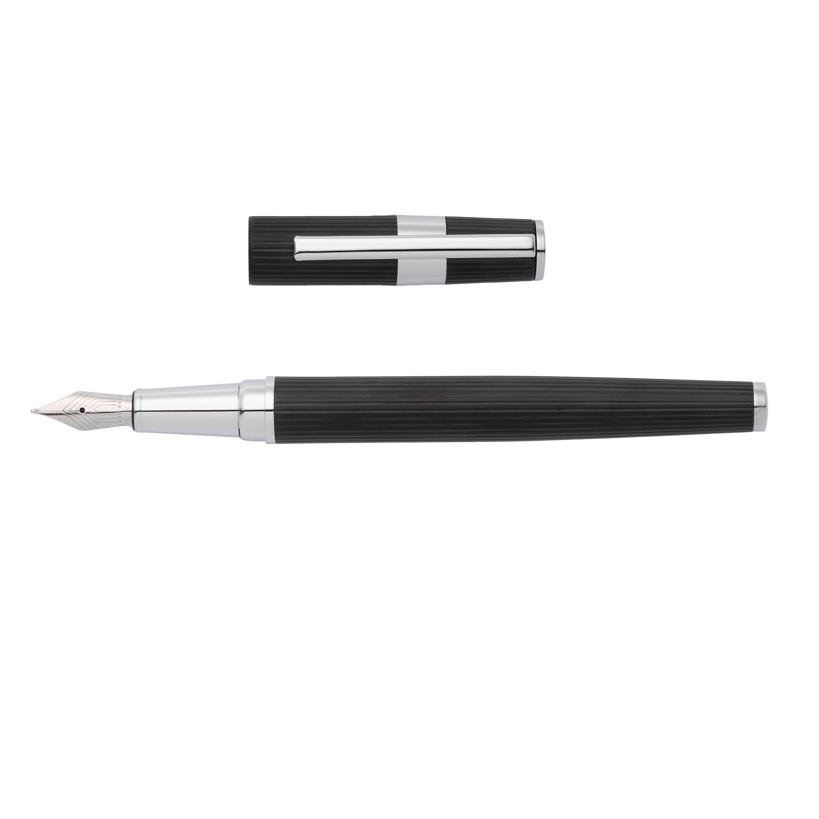 Hugo Boss Gear Ribs Black Fountain pen