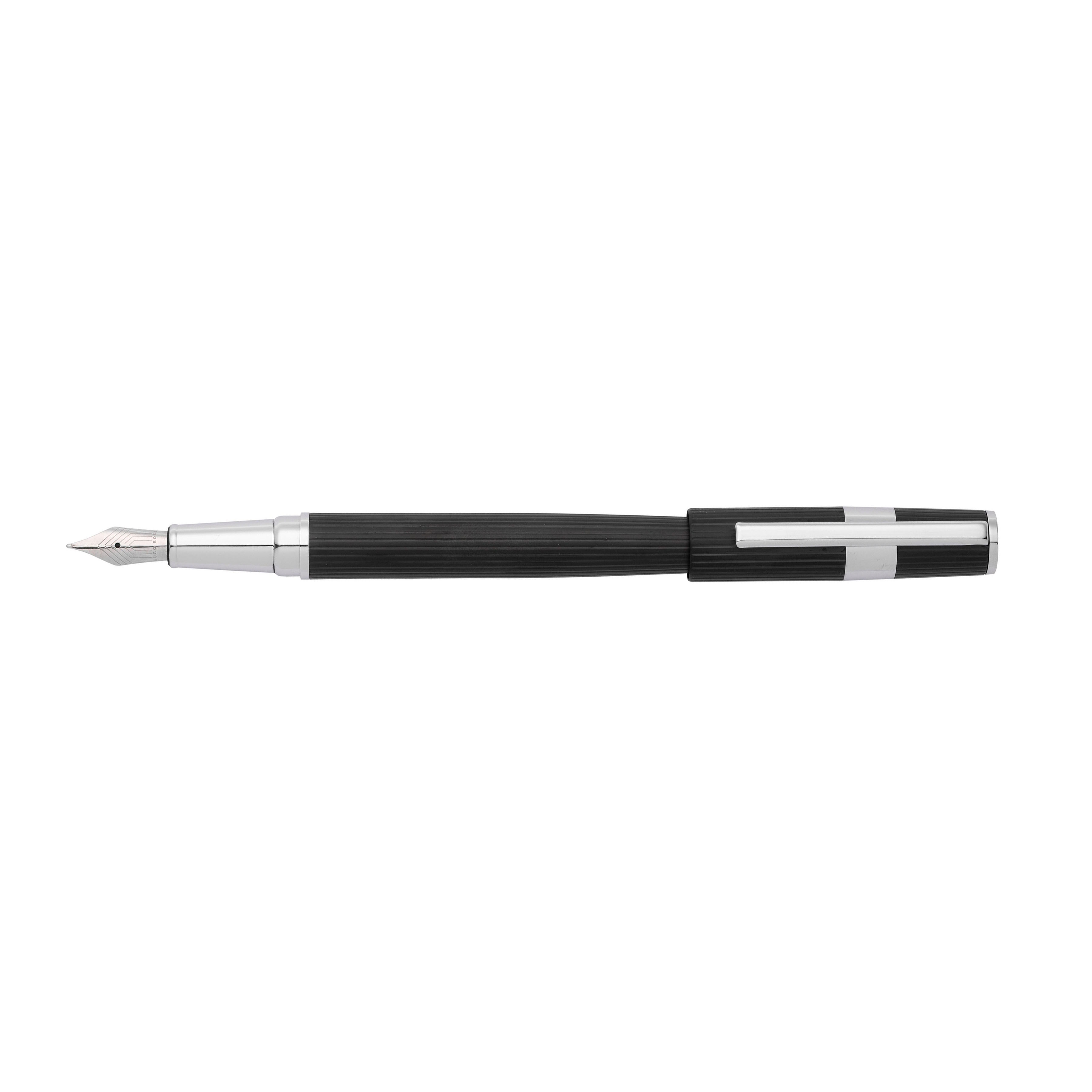 Hugo Boss Gear Ribs Black Fountain pen