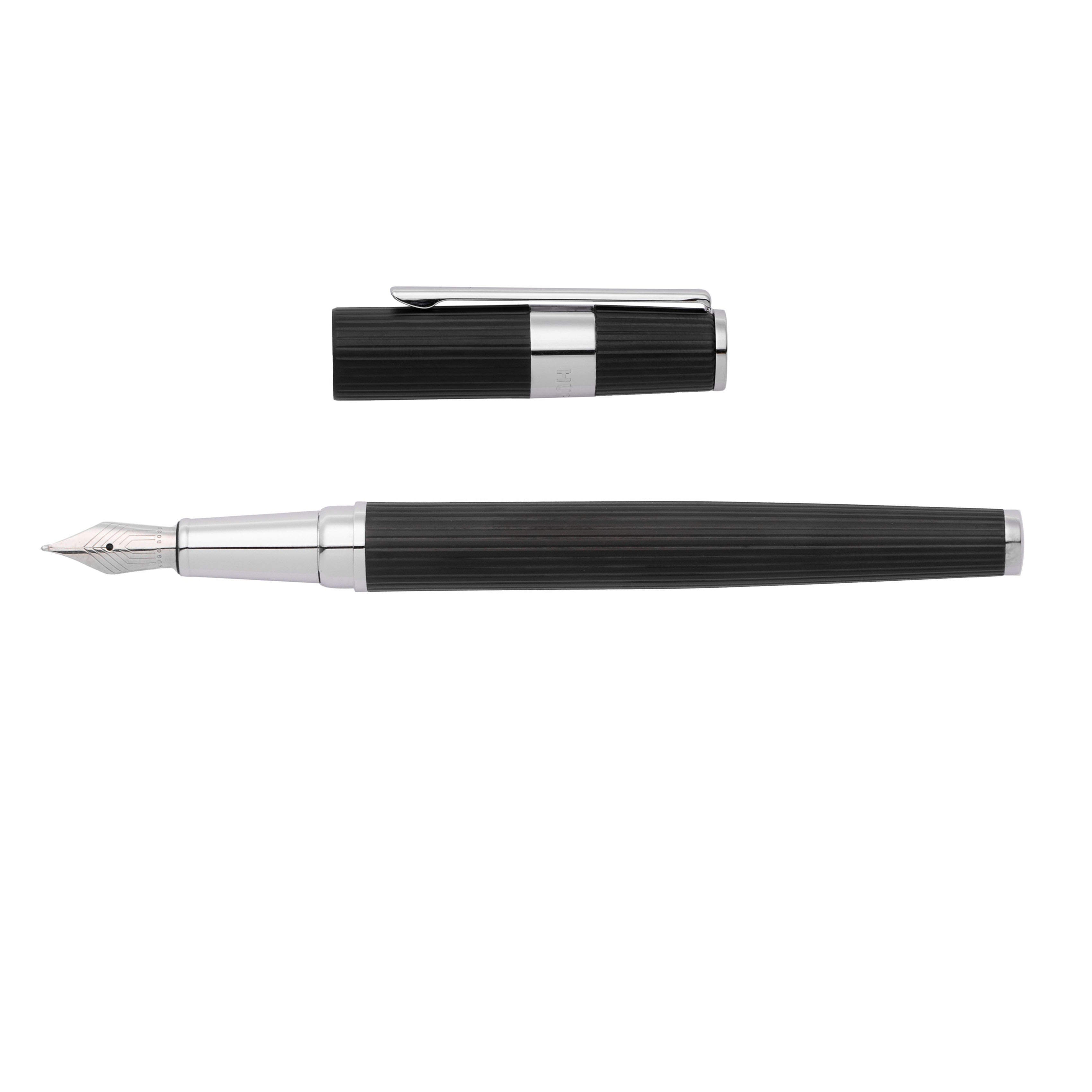 Hugo Boss Gear Ribs Black Fountain pen