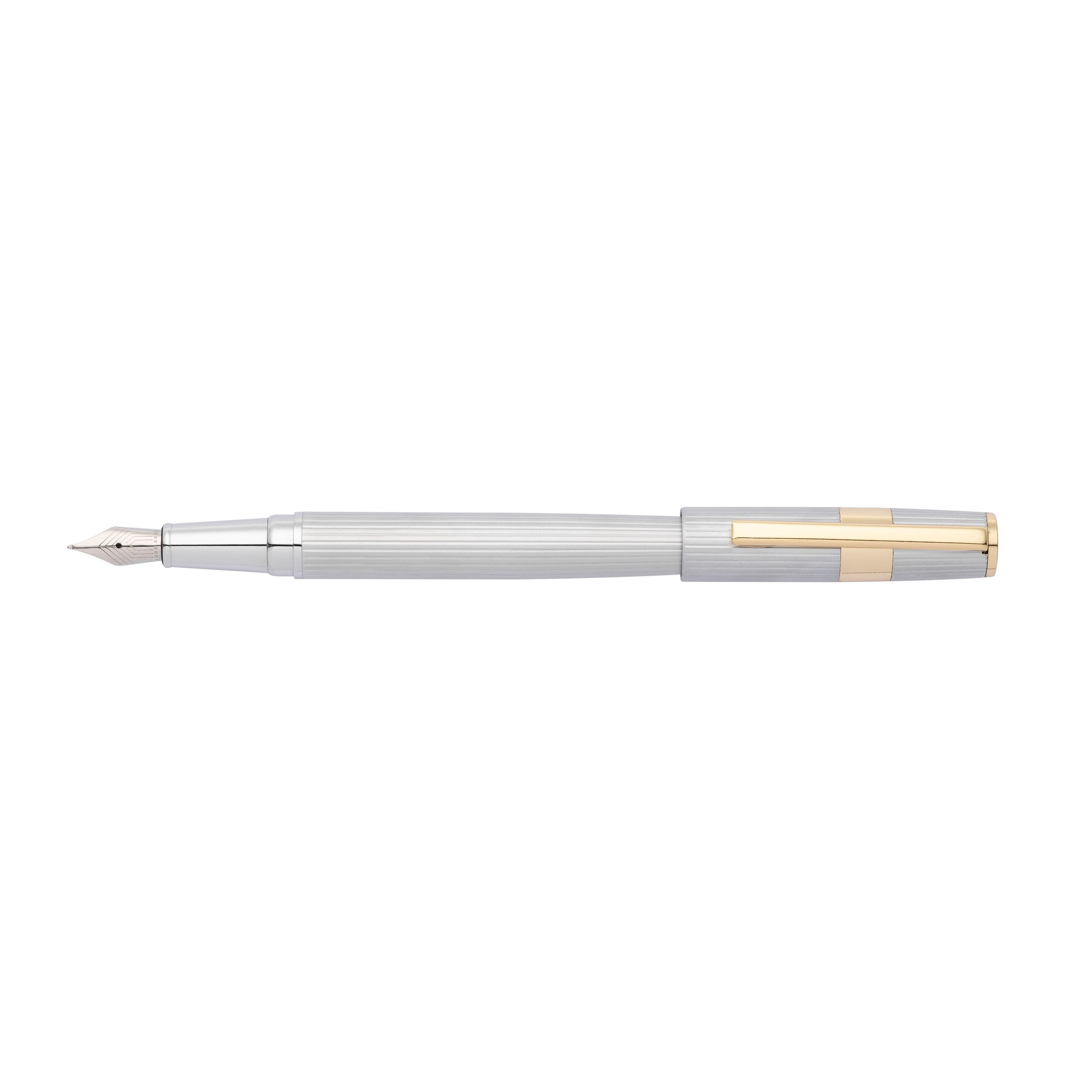 Hugo Boss Gear Pinstripe Silver GT Stylo Plume