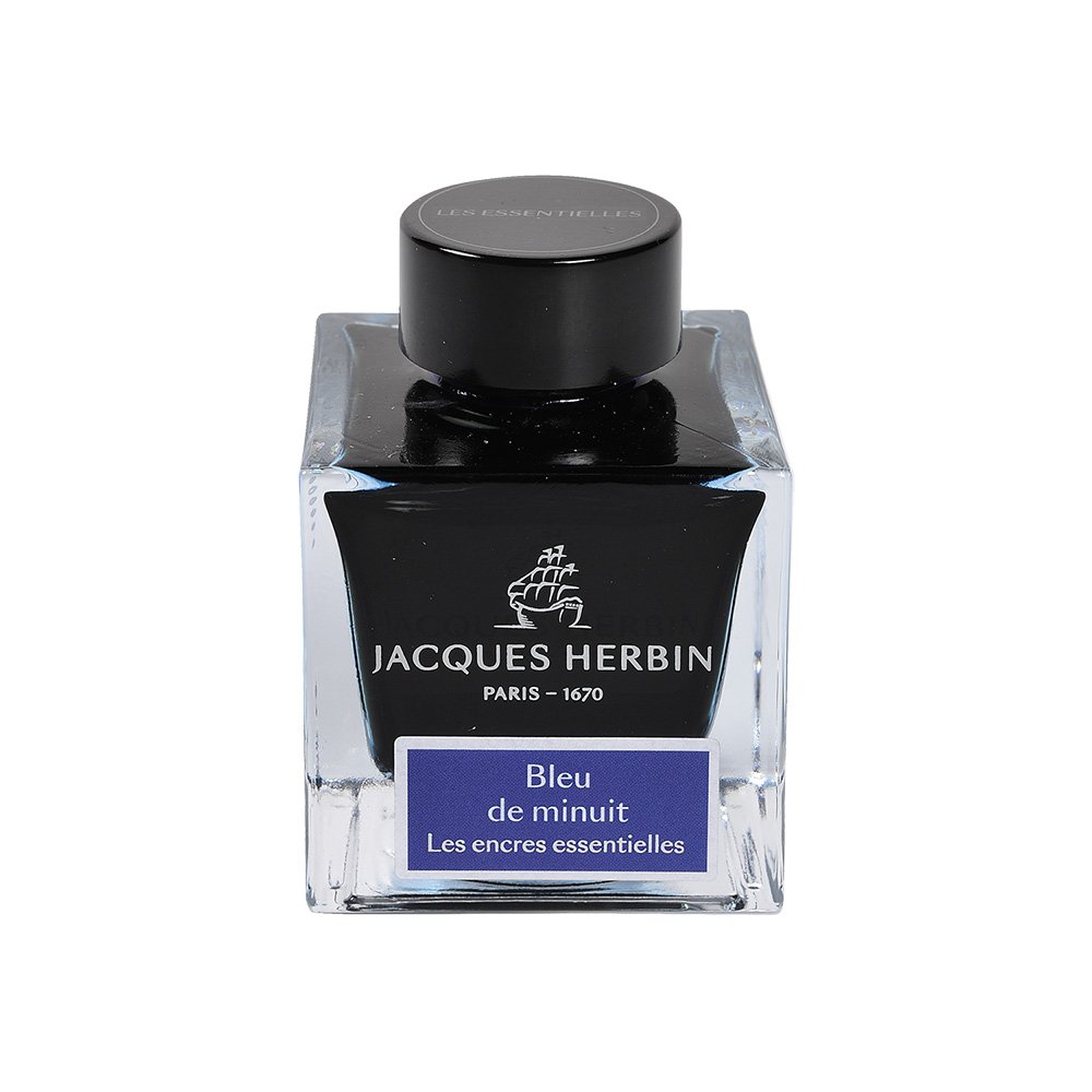 Jacques Herbin Essentielles Bleu de Minuit Ink - Ink Bottle Jacques Herbin Essentielles Bleu de Minuit Ink - Ink Bottle