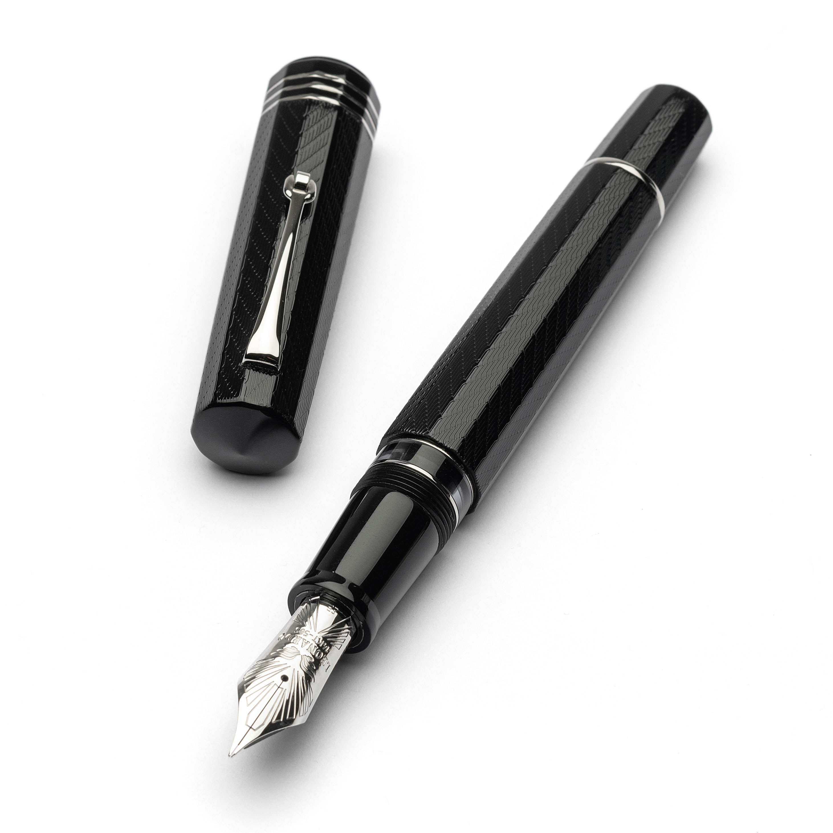 Leonardo Dodici Guillochè Black ST Fountain pen - #8 EF
