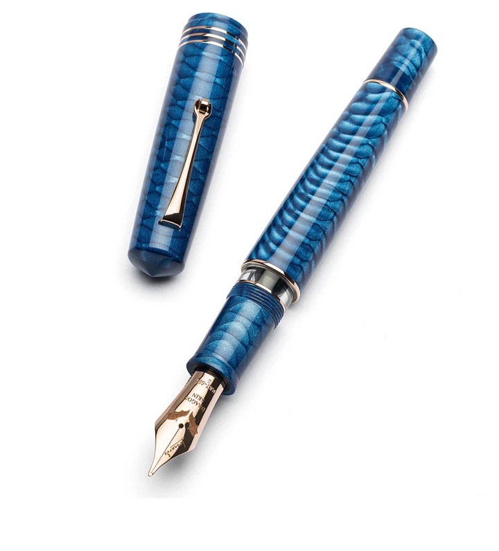 Leonardo Momento Zero Grande 2.0 Juma Dragon Skin Blue RGT Stylo Plume