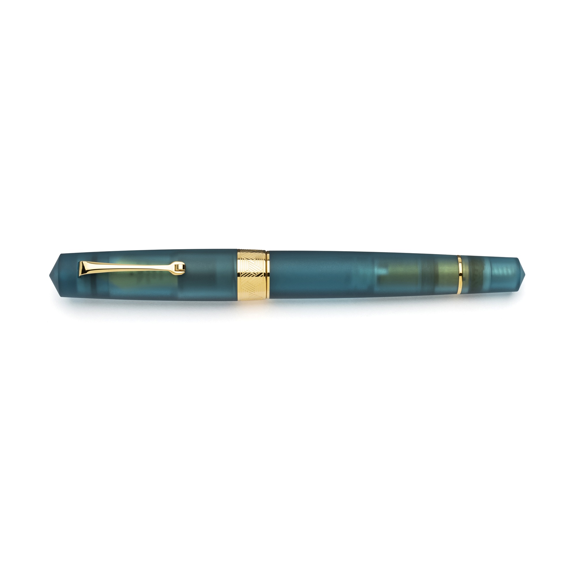 Leonardo Momento Zero Grande Pura Frosted Petrol GT Stylo Plume