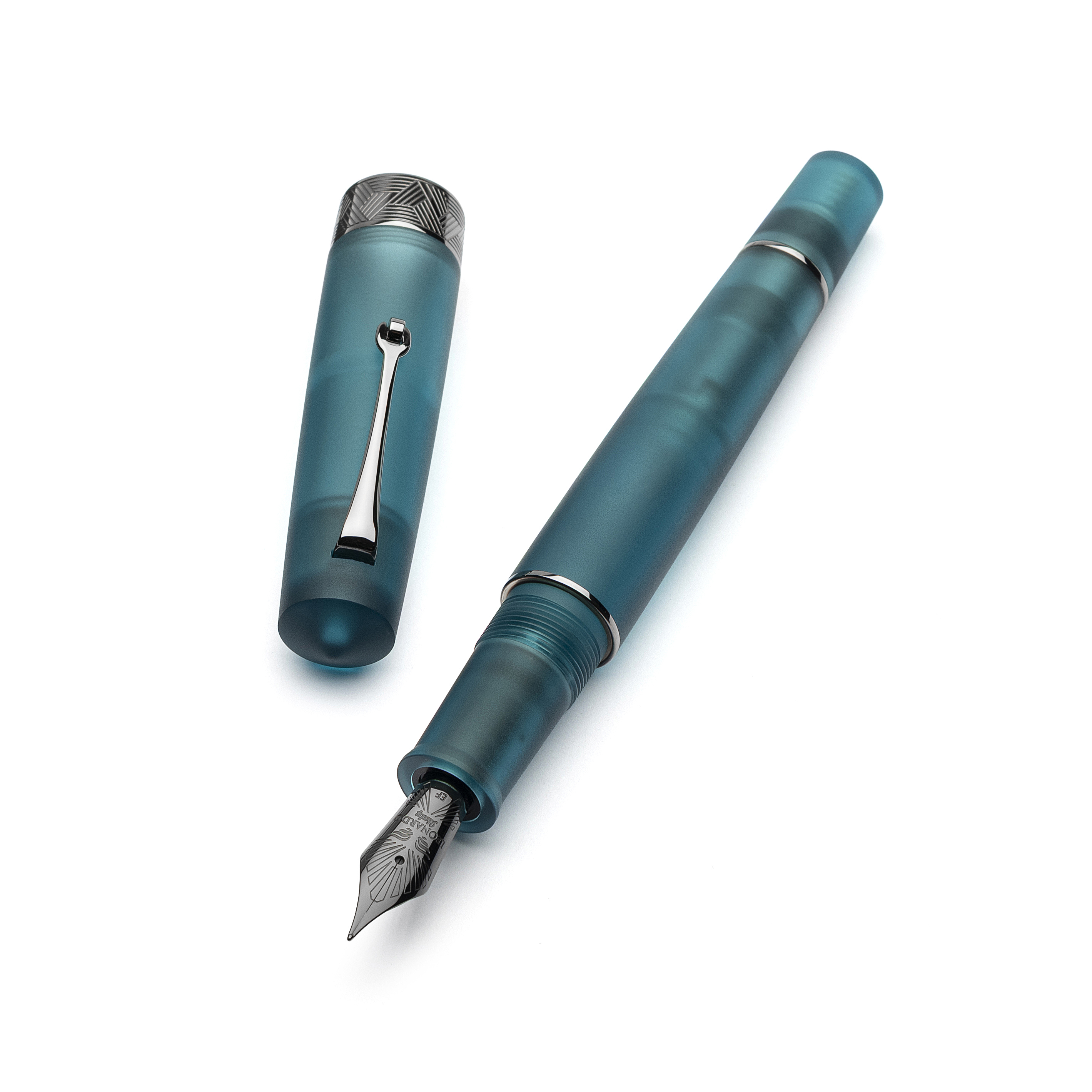 Leonardo Momento Zero Grande Pura Frosted Petrol ST Fountain pen