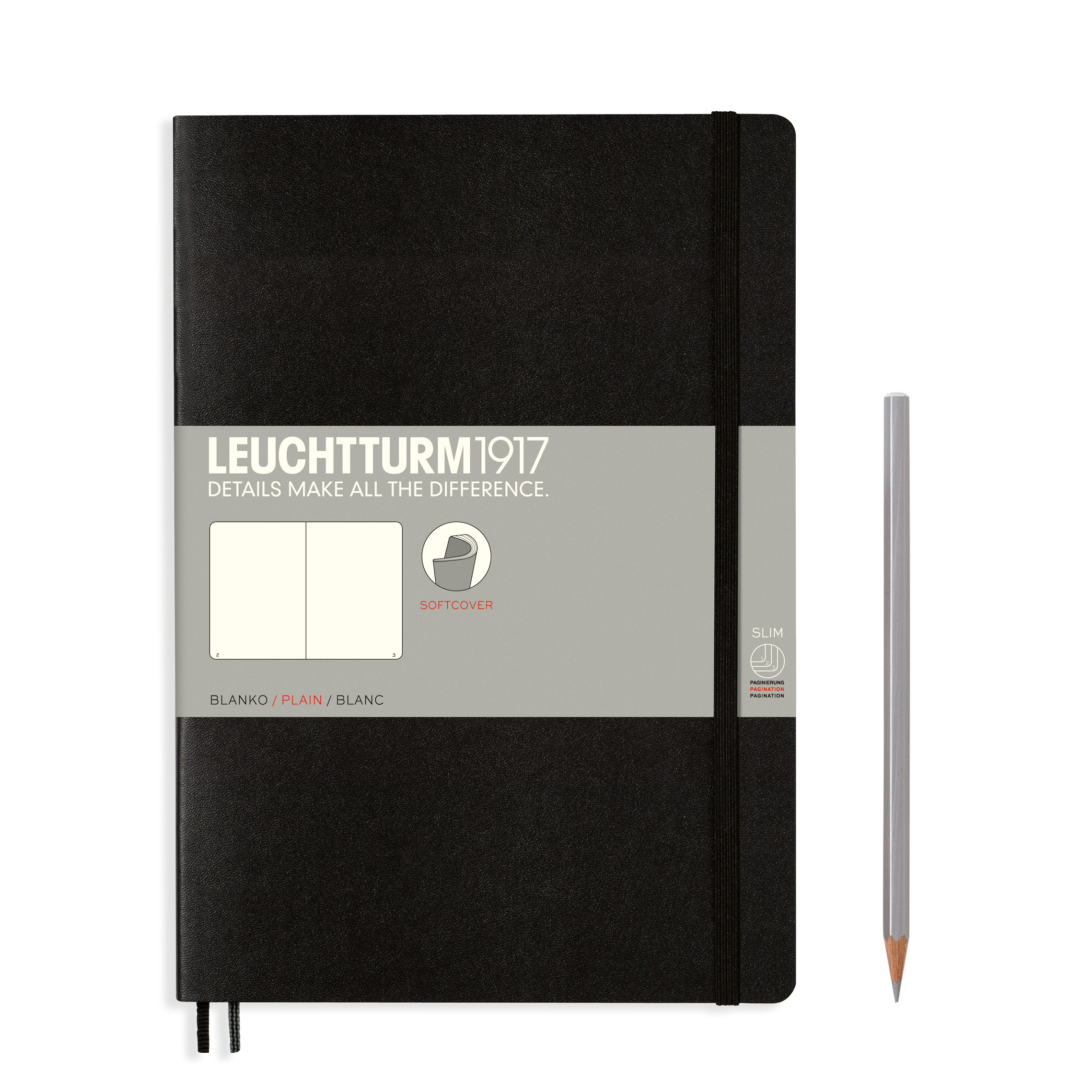 Leuchtturm1917 Softcover Notebook Composition B5 Black Leuchtturm1917 Softcover Notebook Composition B5 Black