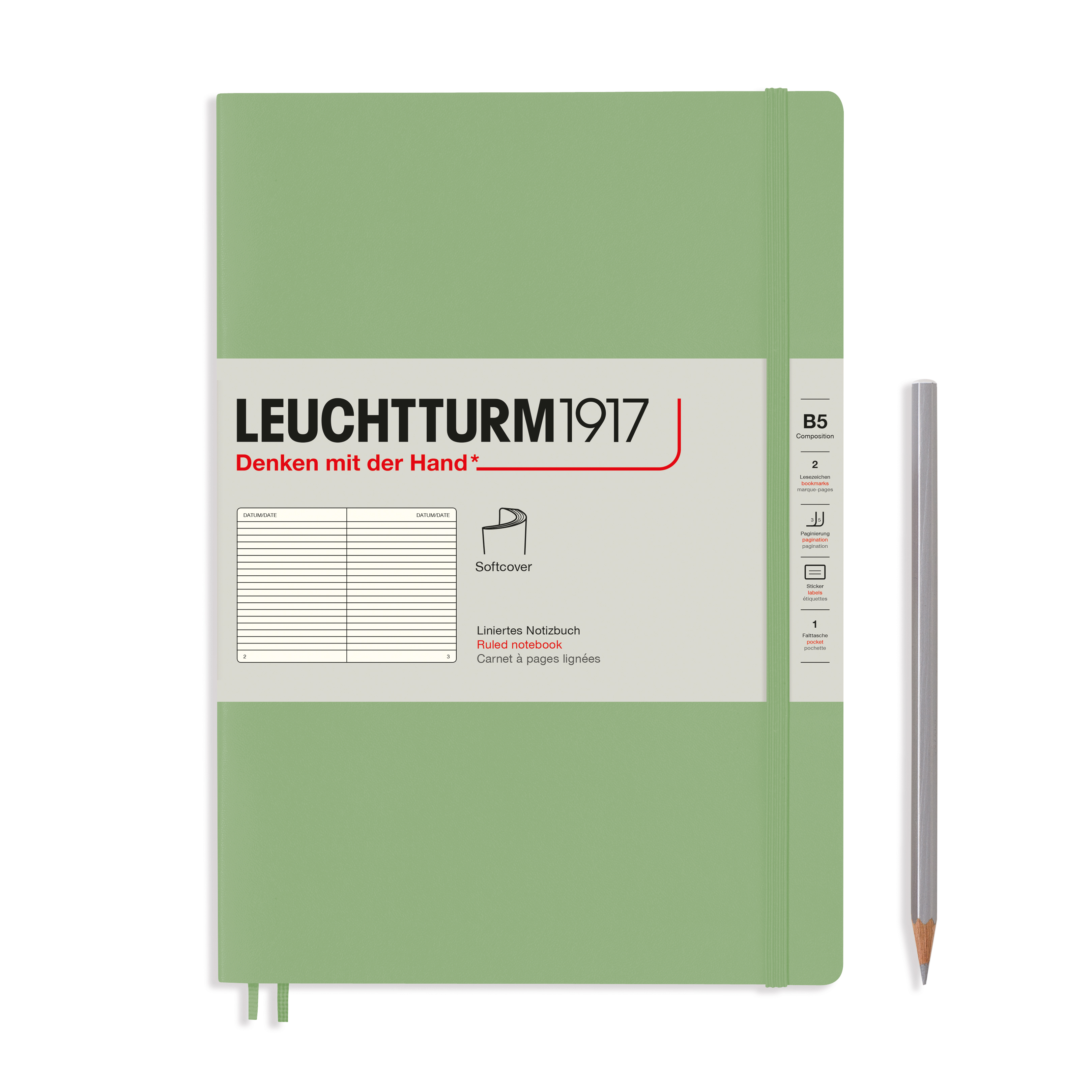 Leuchtturm1917 Softcover Notitieboek Composition B5 Sage