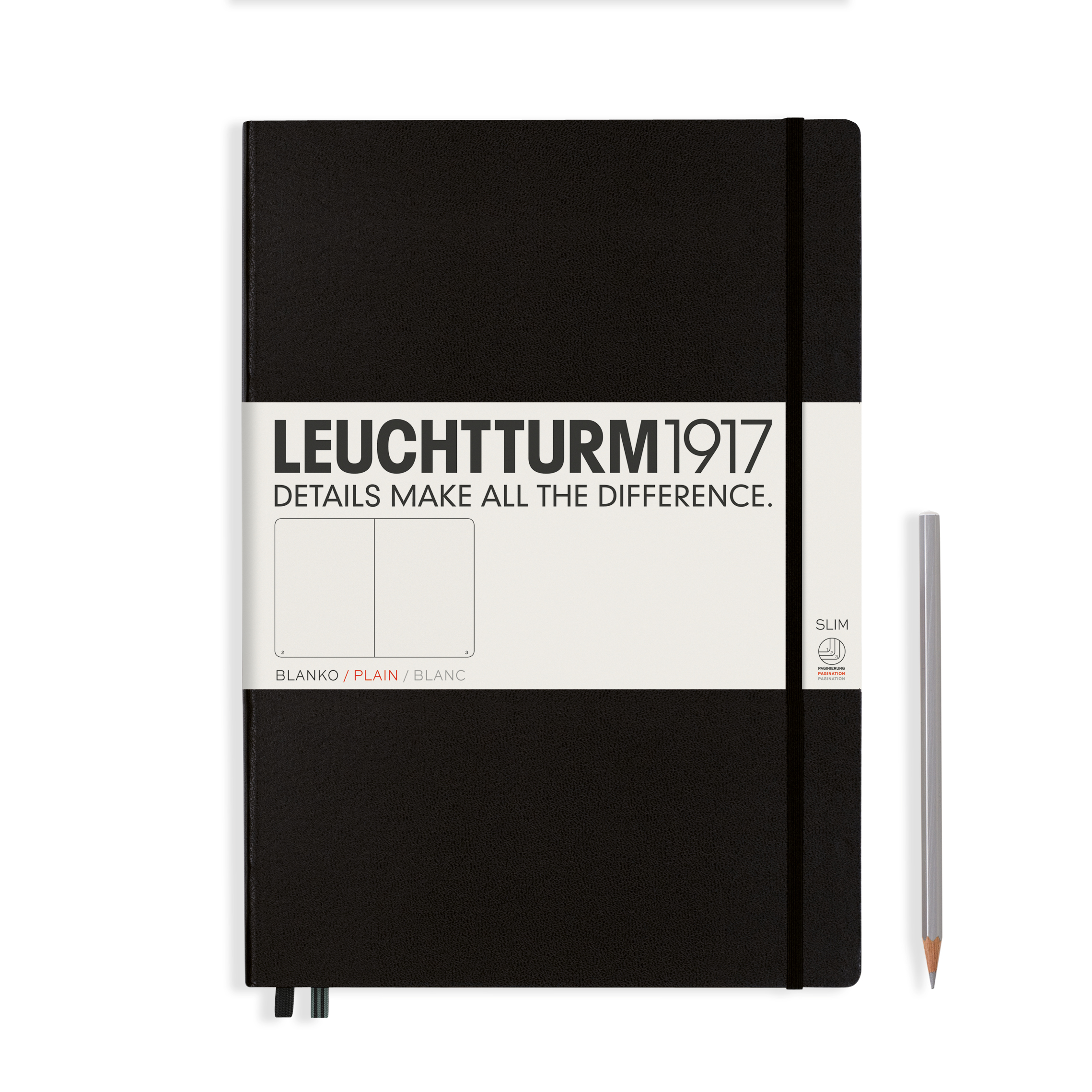 Leuchtturm1917 Notitieboek Master Slim A4+ Black