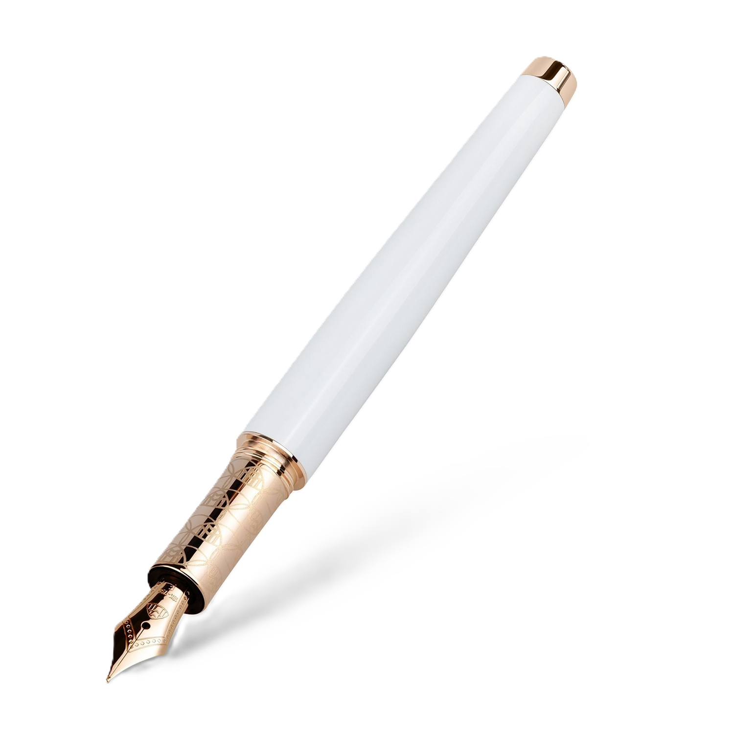 Maybach The Peak II Sterling Silver White Lacquer & Rose Gold Füllfederhalter