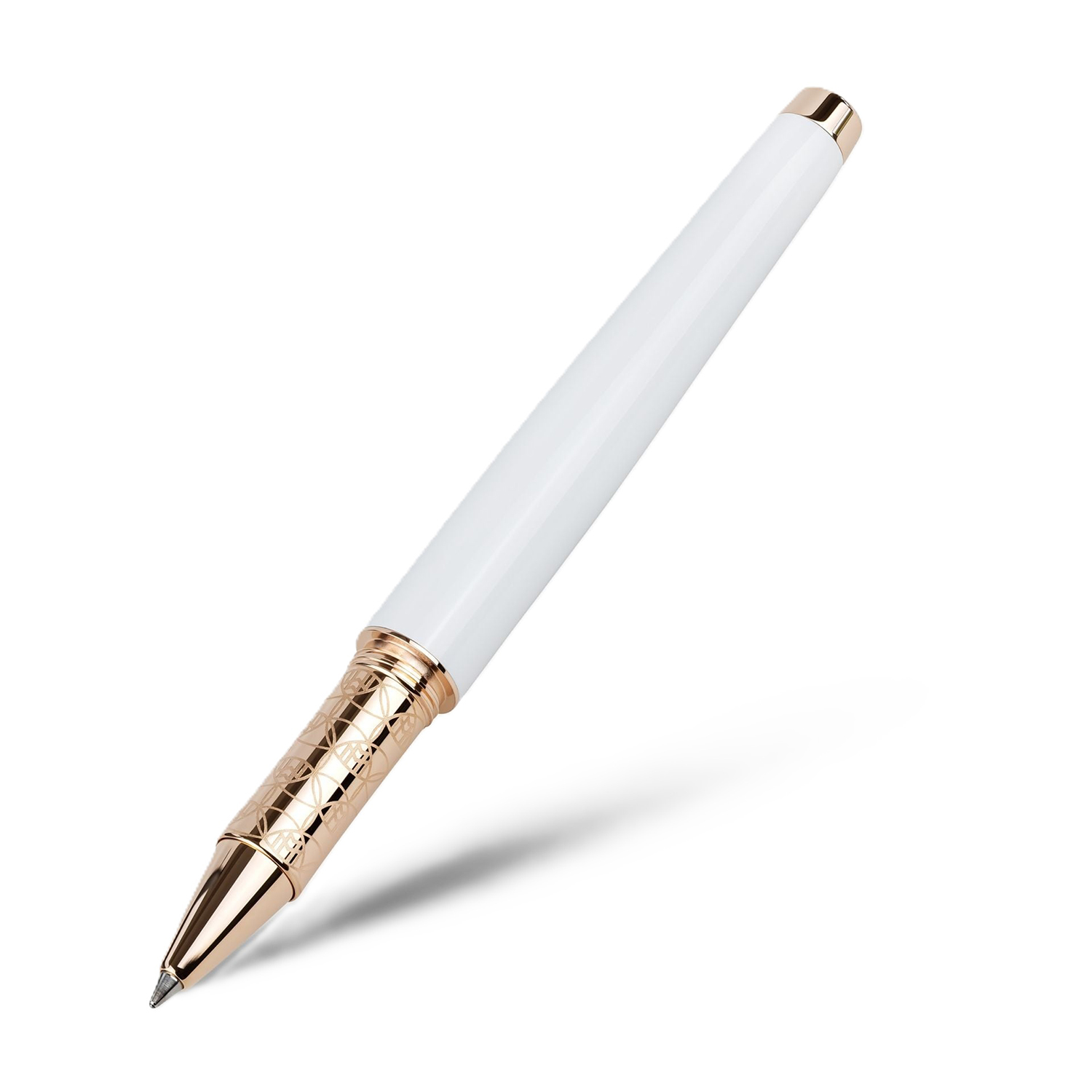 Maybach The Peak II Sterling Silver White Lacquer & Rose Gold Tintenroller