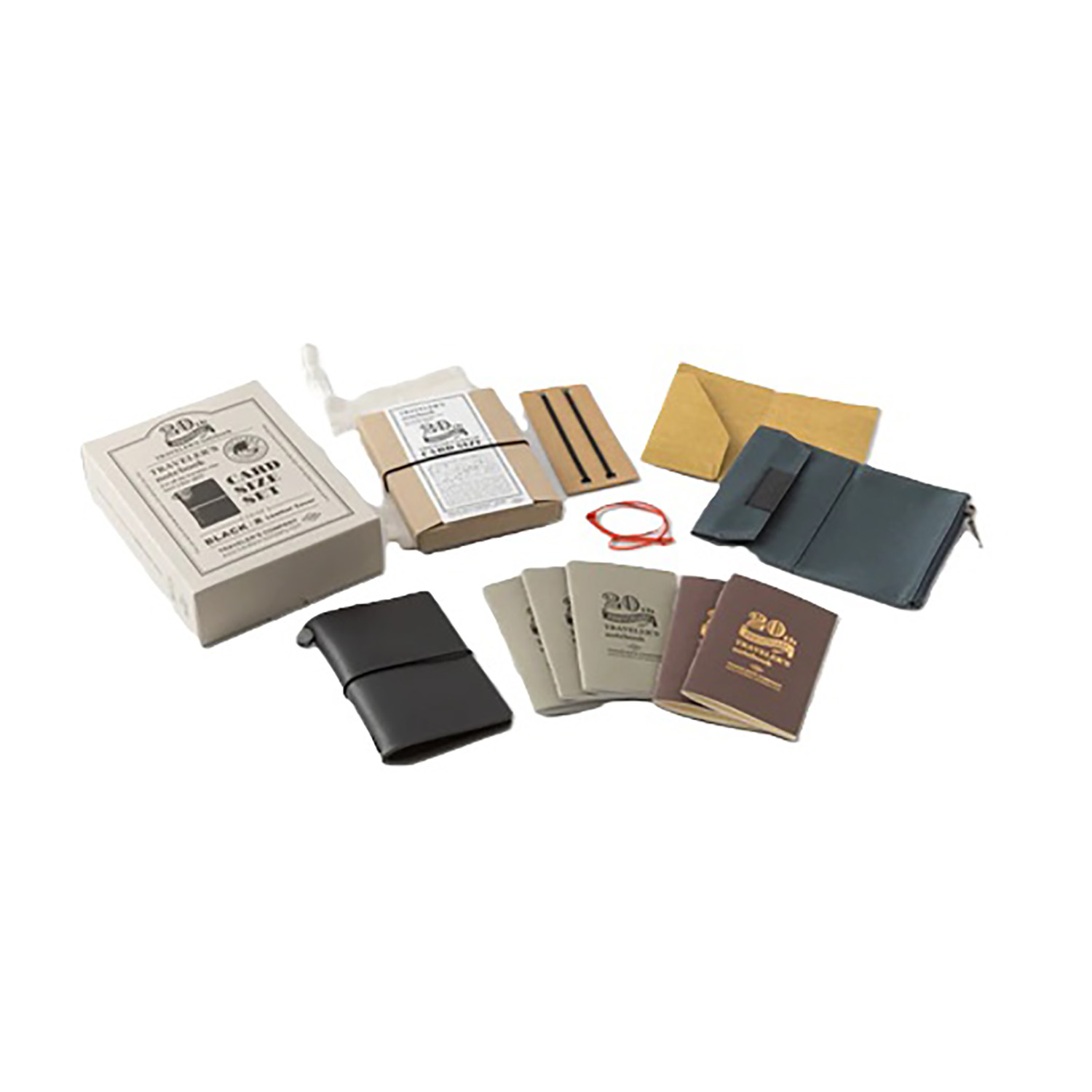 Traveler's Company 20th Anniversary Card Size Black Notebook Set