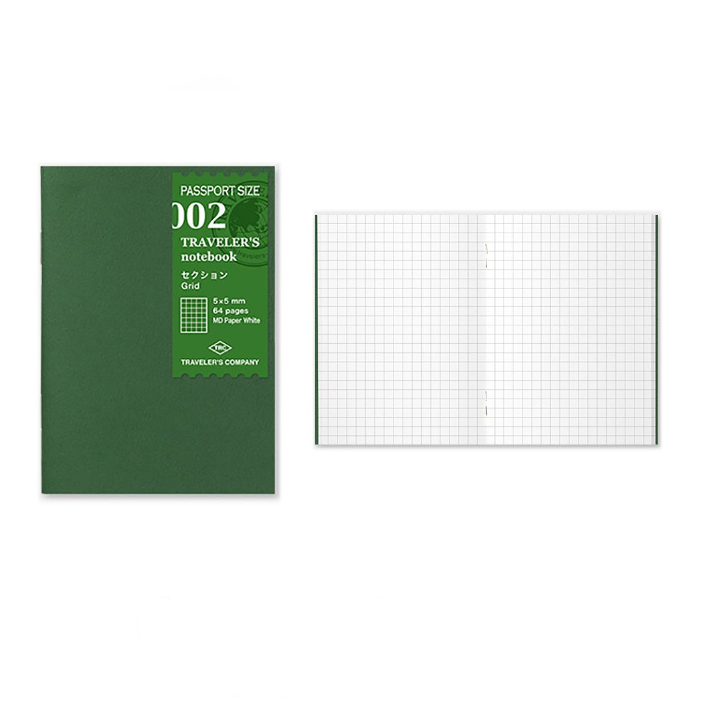 TRAVELER'S notebook 002 Grid Notebook | Passport Size TRAVELER'S notebook 002 Grid Notebook | Passport Size
