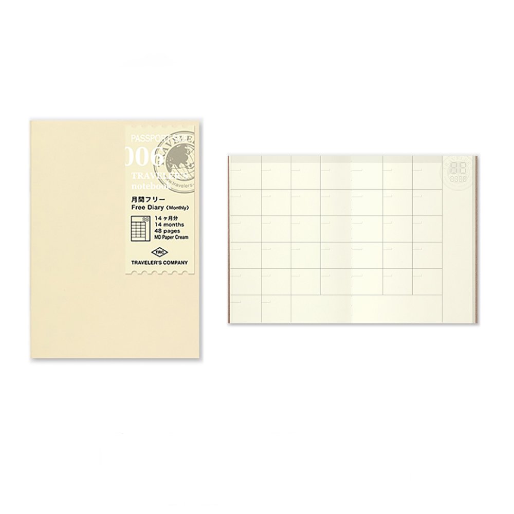 Traveler's Company Refill Passport 006 Free Diary Month Notebook