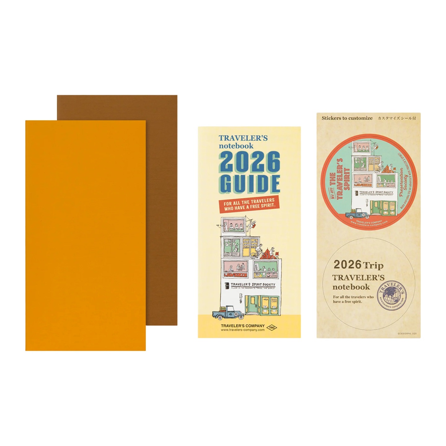 Traveler's Company Refill Regular 2026 Diary Weekly Vertical Caderno de Notas