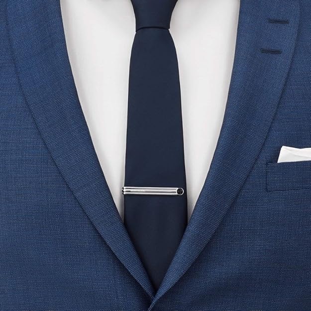 Montblanc Sartorial Facetted Onyx Stainless Steel Tie Bar 116638
