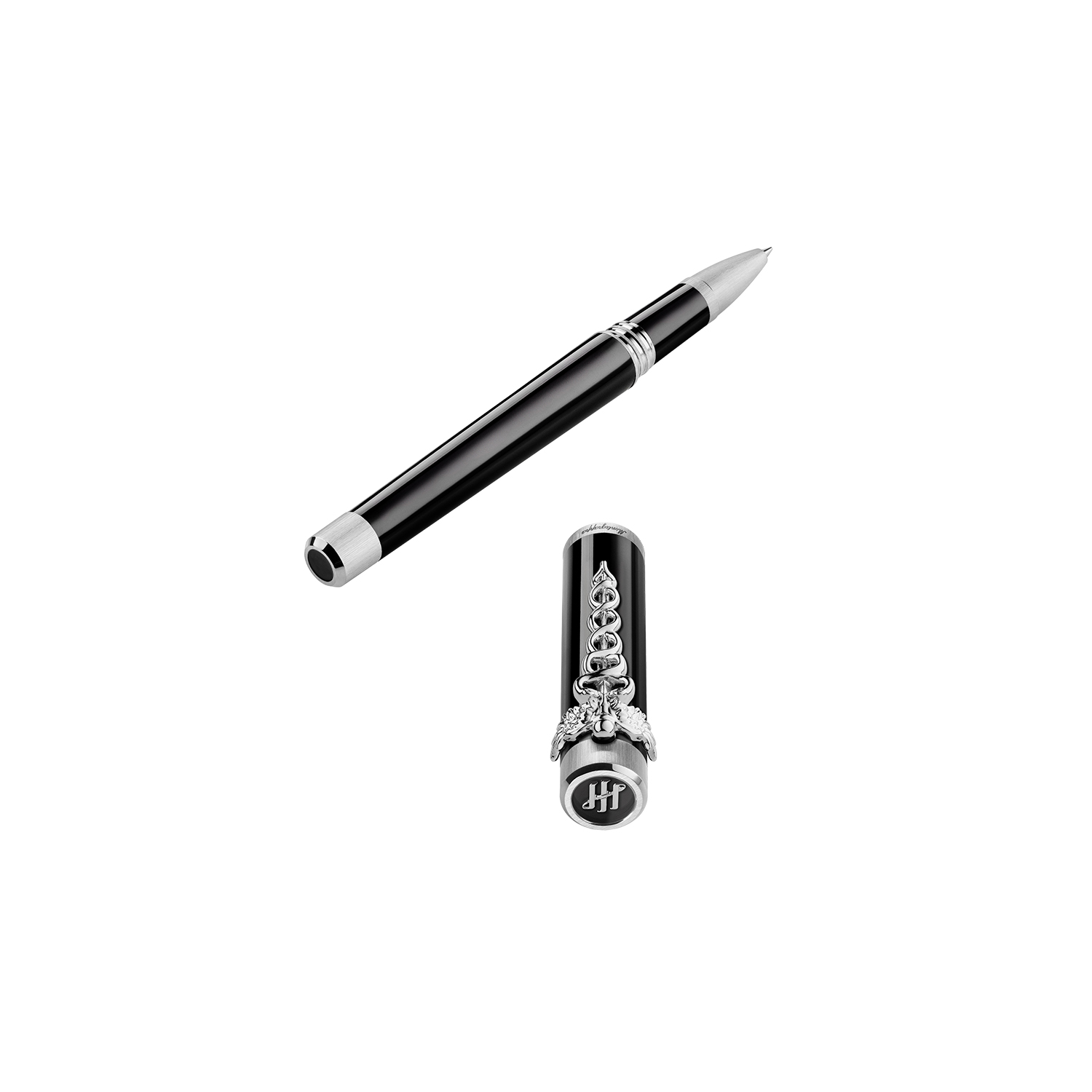 Montegrappa Zero Caduceus Palladium Rollerball