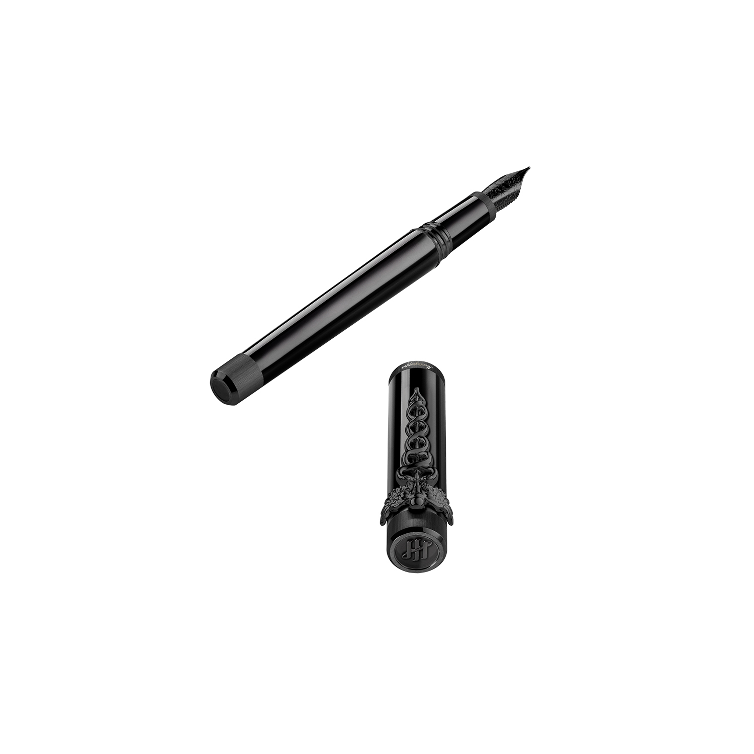 Montegrappa Zero Caduceus Ultra Black Rollerball