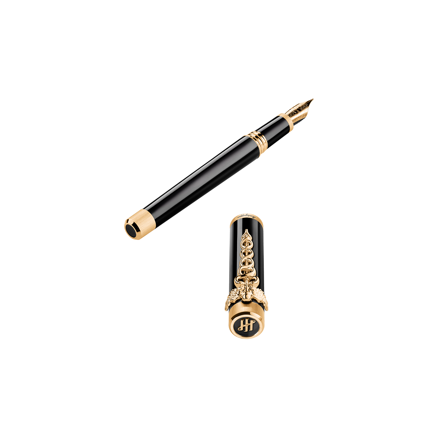Montegrappa Zero Caduceus Yellow Gold Fountain pen