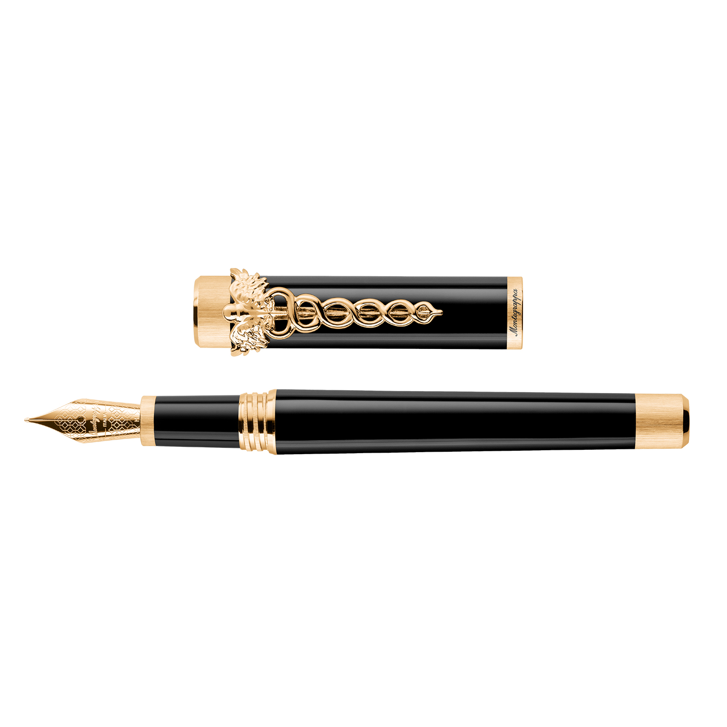 Montegrappa Zero Caduceus Yellow Gold Fountain pen