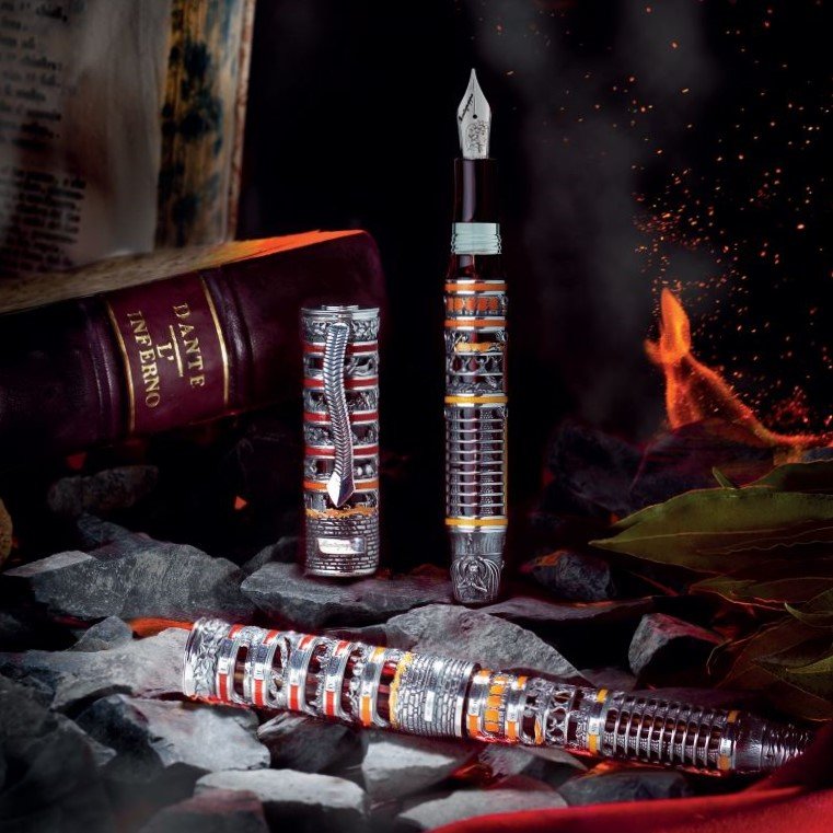 Montegrappa Dante Alighieri Inferno Silver Fountain pen Montegrappa Dante Alighieri Inferno Silver Fountain pen
