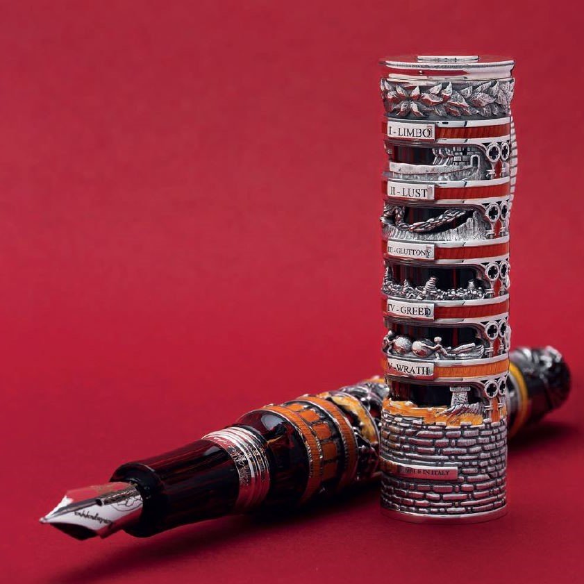 Montegrappa Dante Alighieri Inferno Silver Fountain pen Montegrappa Dante Alighieri Inferno Silver Fountain pen