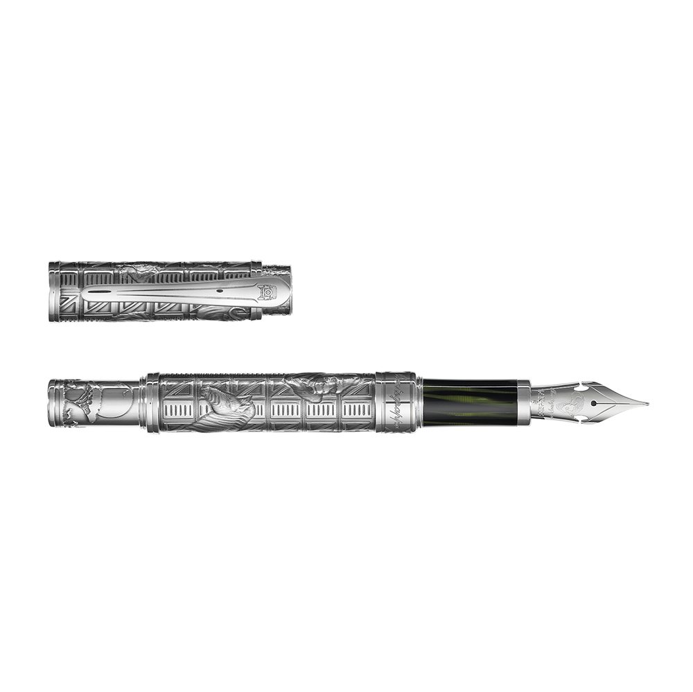 Montegrappa Hemingway The Adventurer Sterling Silver Fountain pen Montegrappa Hemingway The Adventurer Sterling Silver Fountain pen